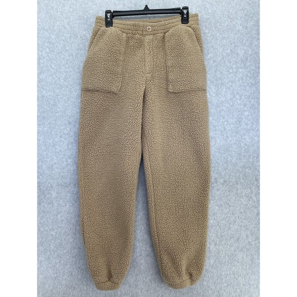 Pants - BlankNYC Women's Brown Teddy Sherpa Fleece Pants Size Small Pockets Pull On